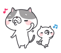 Black and White Nyanko sticker #12388105