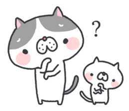 Black and White Nyanko sticker #12388132