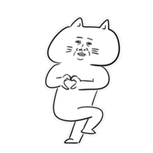 serious expression cat sticker #12389079