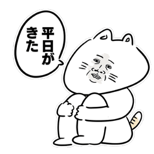 serious expression cat sticker #12389089