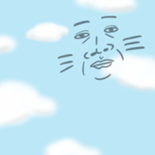 serious expression cat sticker #12389095