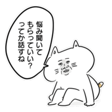 serious expression cat sticker #12389097