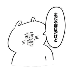 serious expression cat sticker #12389098