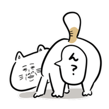 serious expression cat sticker #12389102