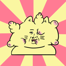 serious expression cat sticker #12389112