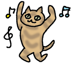 Creeping cat sticker #12389420