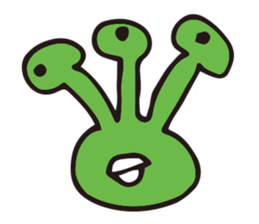 Alien Drawing sticker #12389565