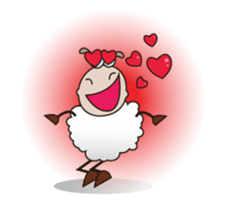 Very Funny and Fluffy-white Sheep sticker #12391841