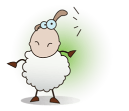 Very Funny and Fluffy-white Sheep sticker #12391842