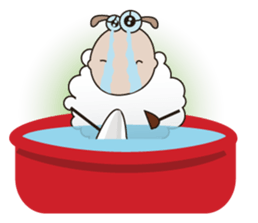 Very Funny and Fluffy-white Sheep sticker #12391844