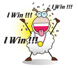 Very Funny and Fluffy-white Sheep sticker #12391845