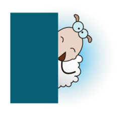 Very Funny and Fluffy-white Sheep sticker #12391854