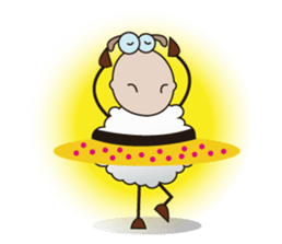 Very Funny and Fluffy-white Sheep sticker #12391858