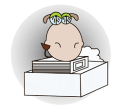 Very Funny and Fluffy-white Sheep sticker #12391860