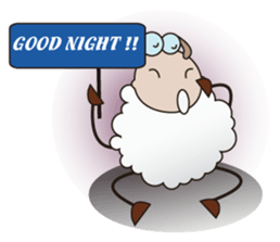 Very Funny and Fluffy-white Sheep sticker #12391864