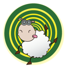 Very Funny and Fluffy-white Sheep sticker #12391865