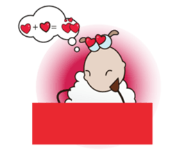 Very Funny and Fluffy-white Sheep sticker #12391870