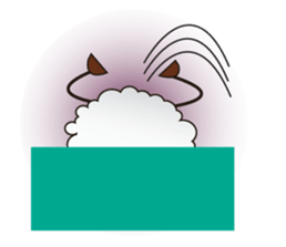 Very Funny and Fluffy-white Sheep sticker #12391875