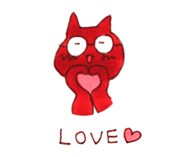 Life of a red cat sticker #12392367