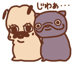 Pug and French bulldog no.2 sticker #12394386