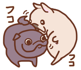 Pug and French bulldog no.2 sticker #12394400