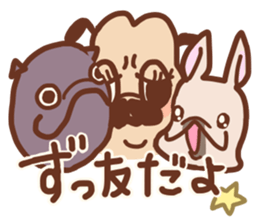 Pug and French bulldog no.2 sticker #12394403