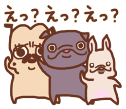 Pug and French bulldog no.2 sticker #12394404