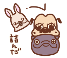 Pug and French bulldog no.2 sticker #12394405