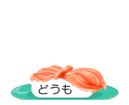 Revolving sushi by moving and dancing sticker #12395057