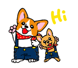Corgi and Yorkshire Terrier sticker #12395321