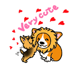 Corgi and Yorkshire Terrier sticker #12395331