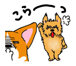 Corgi and Yorkshire Terrier sticker #12395336