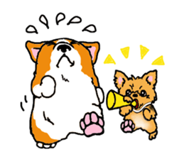 Corgi and Yorkshire Terrier sticker #12395352