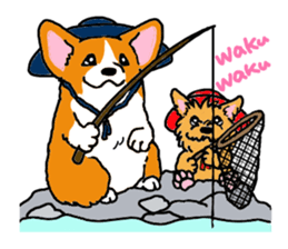 Corgi and Yorkshire Terrier sticker #12395354