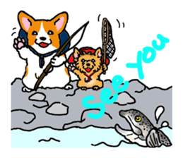 Corgi and Yorkshire Terrier sticker #12395356