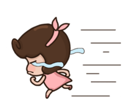 cute girl and dog 3 sticker #12396258