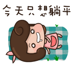 cute girl and dog 3 sticker #12396277