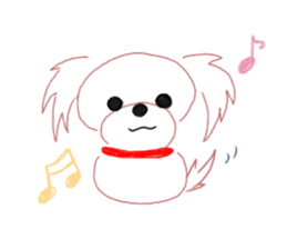 pretty Maltese dog Milky sticker #12397294