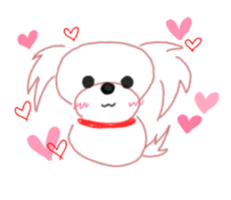 pretty Maltese dog Milky sticker #12397295