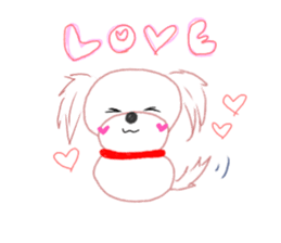 pretty Maltese dog Milky sticker #12397296
