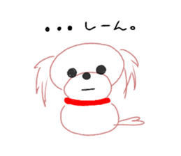 pretty Maltese dog Milky sticker #12397300