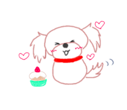 pretty Maltese dog Milky sticker #12397328