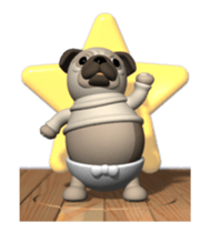 Innocent pug (Movie 02) sticker #12397590