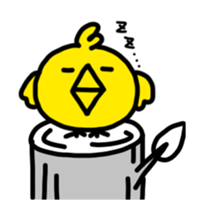 Happy dog and his friends sticker. sticker #12398625