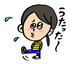 Girl speaking dialect sticker #12398693