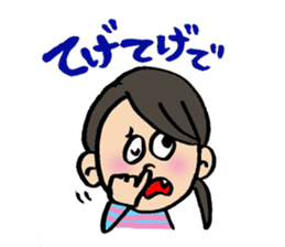 Girl speaking dialect sticker #12398703