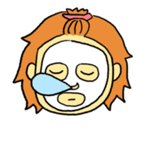 Peel off the face pack sticker #12398939