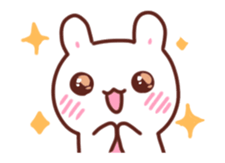 Move!marshmallow rabbit sticker #12399359