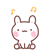 Move!marshmallow rabbit sticker #12399360