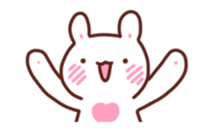 Move!marshmallow rabbit sticker #12399362